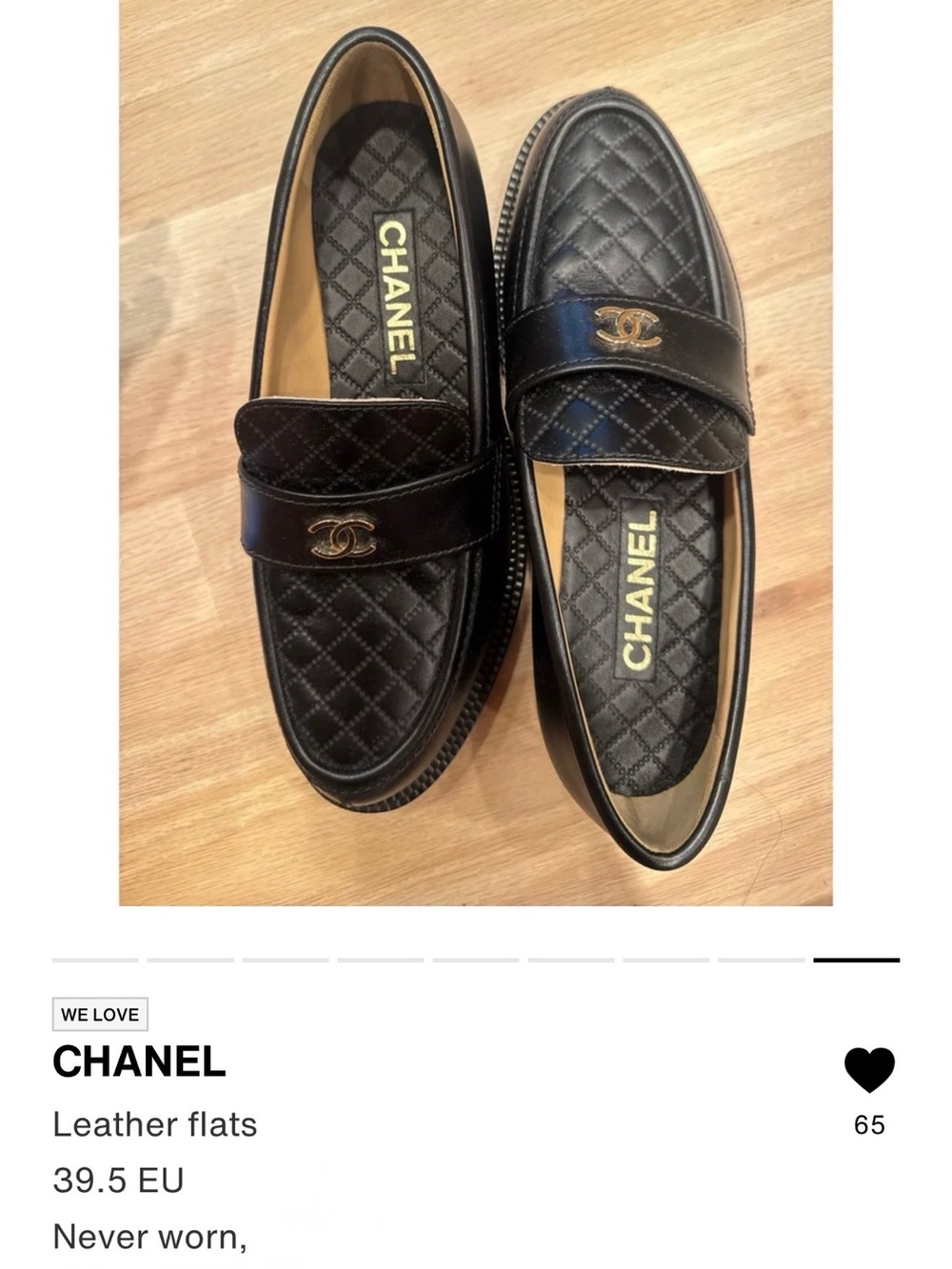 CHANEL Black Quilted Leather Loafers - Never Worn